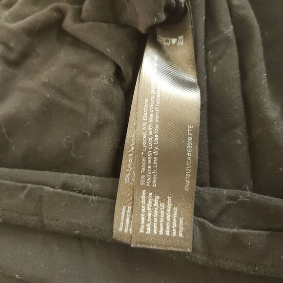 Eileen Fisher Womens Large Black V-Neck Tencel Spandex Cap Sleeve Blouse Top - Picture 4 of 6